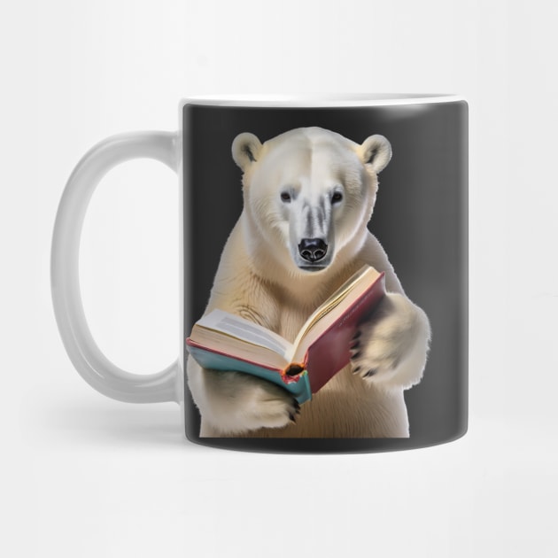 Polar bear reading a book by Ingridpd